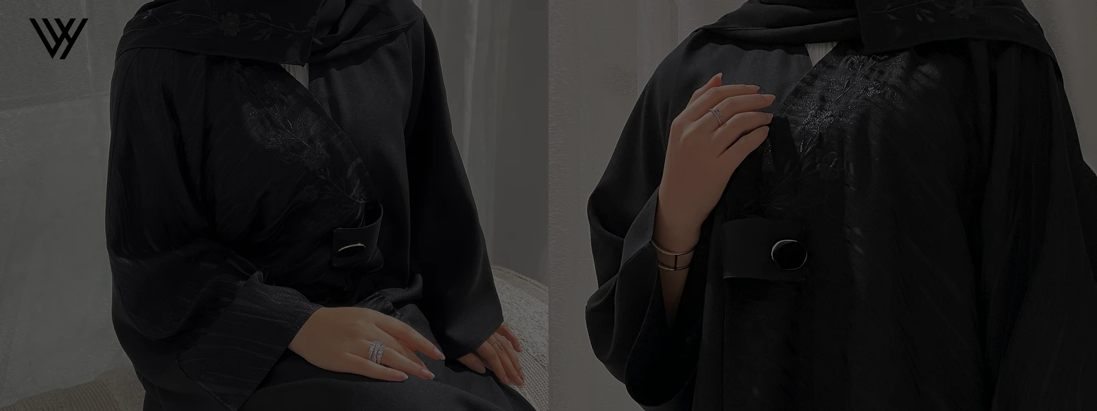 <p>Timeless Elegance</p><h5>Discover abayas that blend tradition with modern style.</h5>