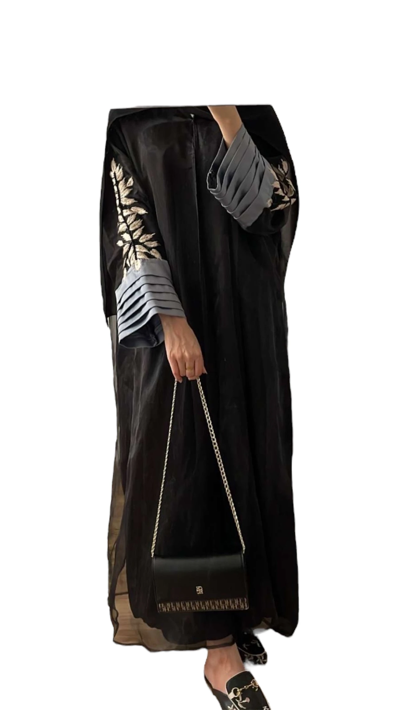 Elegant abaya in black,